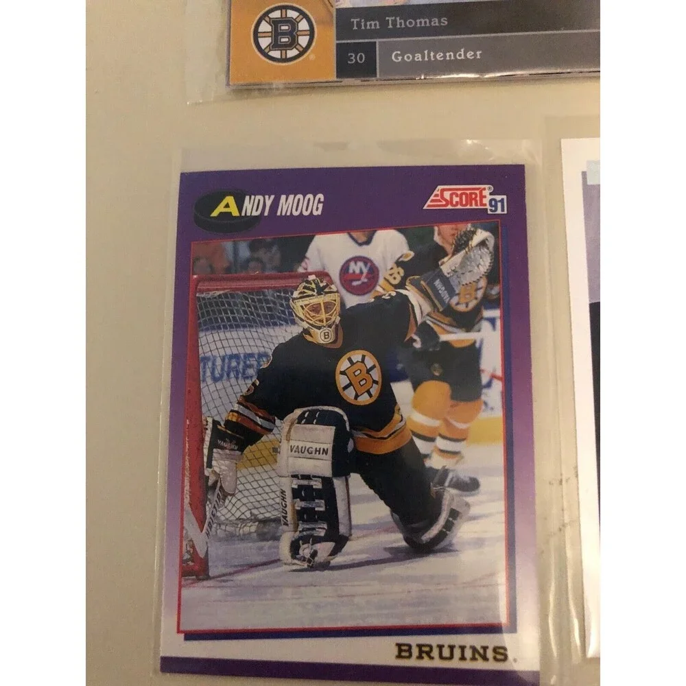 Boston Bruins Trading Cards Moog-Lemelin-Juneau-Thomas 6 cards'91-'93 NHL Ex. Co